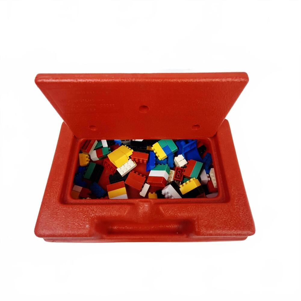 Vintage 1982 Small Red Plastic LEGO Storage Case With Flip Top Lid‎ Made